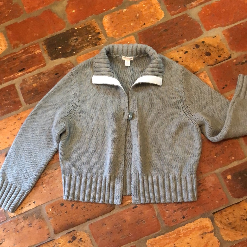 American Eagle Cropped Single Button Cardigan Swe… - image 3